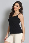 Zivame Knit Cotton Camisole - Black Beauty — thumbnail 2